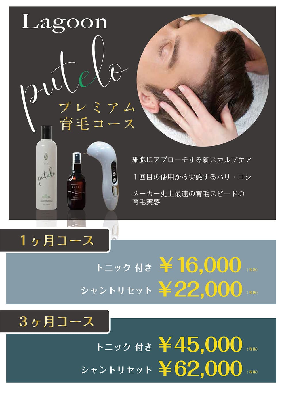 富士市美容室ラグーンのputelo育毛コースのイメージ画像２
