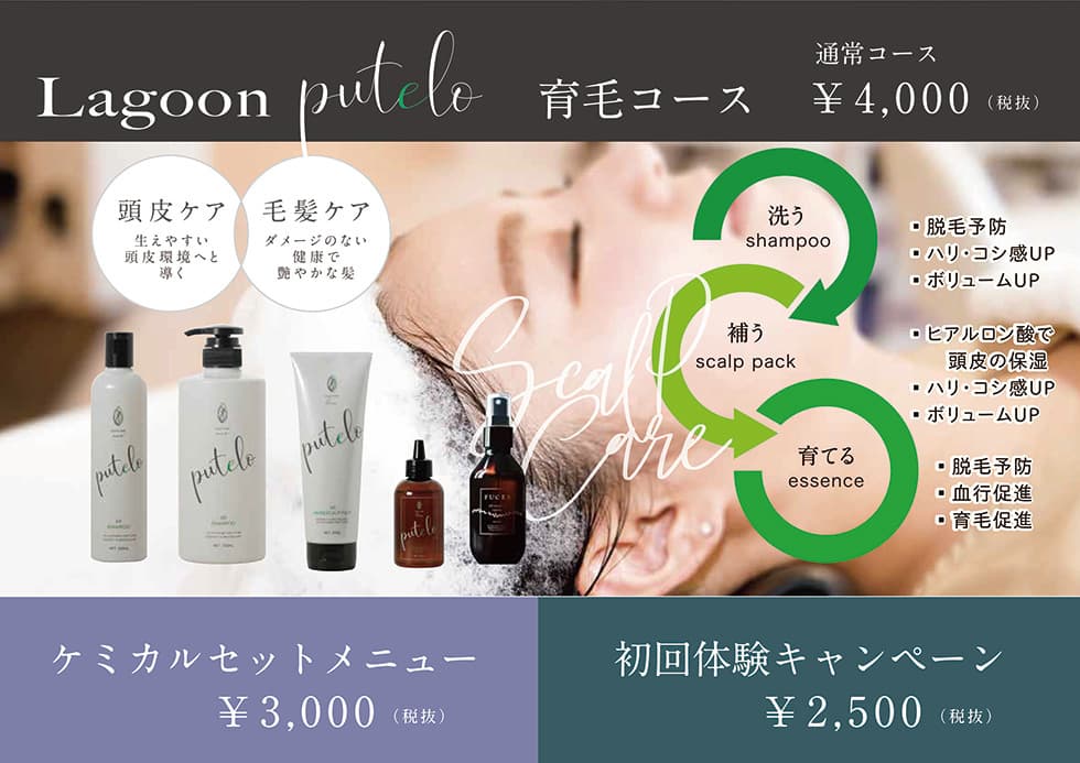 富士市美容室ラグーンのputelo育毛コースのイメージ画像3